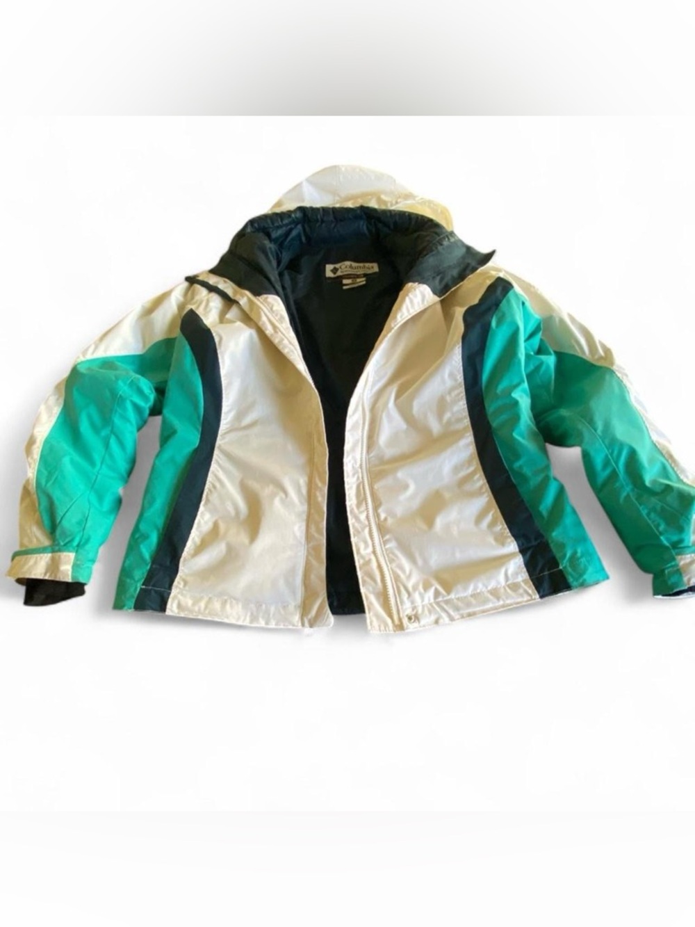 Columbia Women's Navy, Green & Cream Jacket Label Detail